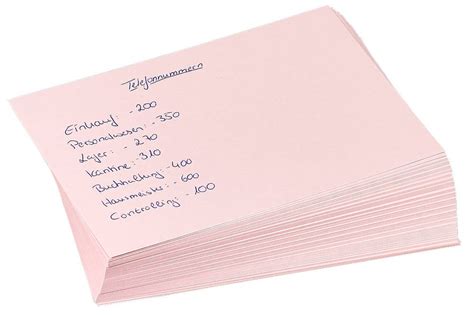 100 Rnk Verlag Karteikarten Din A6 Rosa Blanko Office Discount