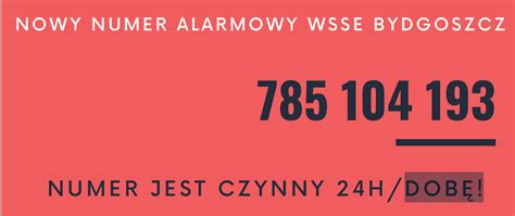 Nowy Numer Alarmowy WSSE Bydgoszcz Powiatowa Stacja Sanitarno