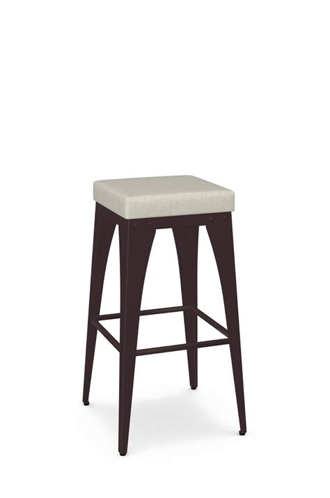 Buy Amisco Upright Bistro-Style Metal Barstool in Cushion - Free Shipping