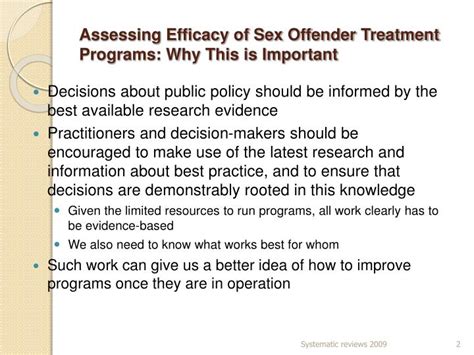 Ppt Assessing Efficacy Of Sex Offender Treatment Programs Why This