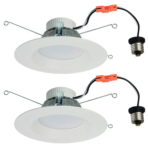 Utilitech 2 Pack 65 Watt Equivalent White Dimmable LED Recessed