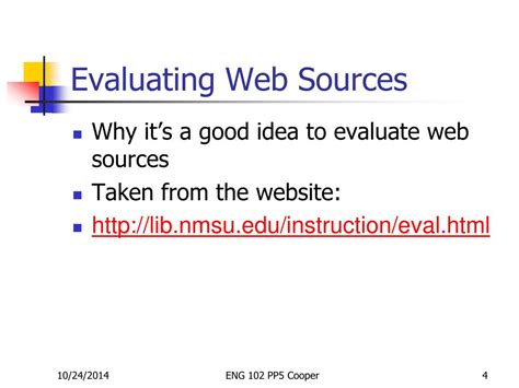 Ppt Evaluating Sources Powerpoint Presentation Free Download Id