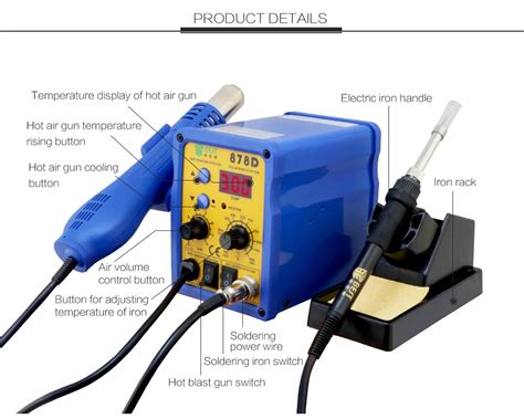 BEST D In Digital Display Lead Free V V SMD Bga Hot Air Soldering Rework Station