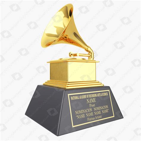 Grammy Award Trophy 3D Model | FaceQuad