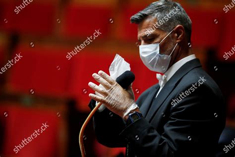 Usher Wearing Protective Face Mask Gloves Editorial Stock Photo - Stock ...