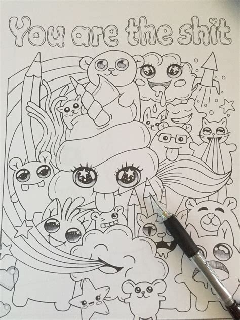 Sweary Coloring Book Calm The Fuck Down Sweary Coloring Book Etsy Australia