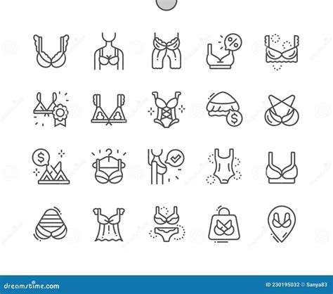 Lingerie And Bra Underwear Stock Vector Illustration Of Minimal Feminine