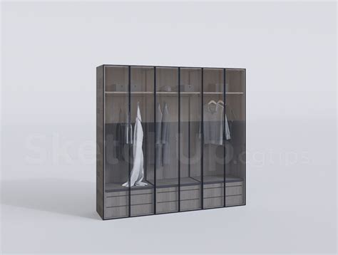 10356. Free Sketchup Wardrobe Model Download