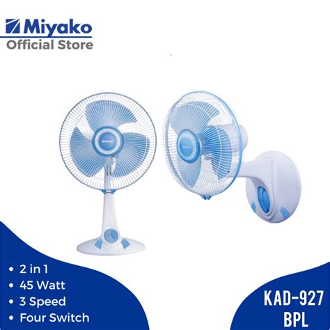 Jual Kipas Angin Miyako KAD 927 B Desk Fan Wall Fan Kipas Meja Miyako