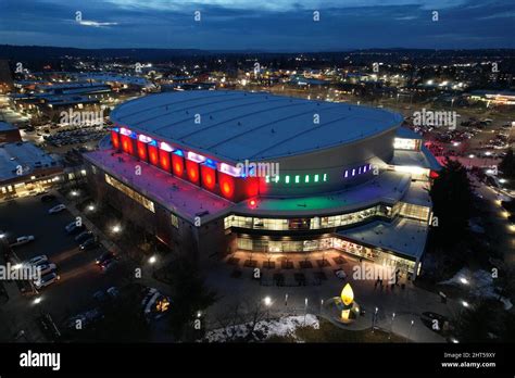 An Aerial View Of The Spokane Veterans Memorial Arena Saturday Feb