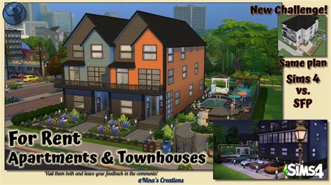 The Sims 4 Apartments Townhouses 4 Units For Rent Base Game No