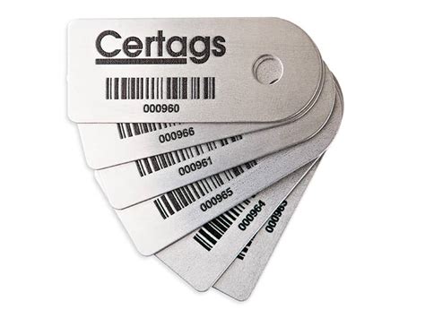 Metal Asset Tags and Labels with Barcode, QR code, custom logo