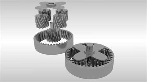 Animated planetary gears 3D model animated | CGTrader