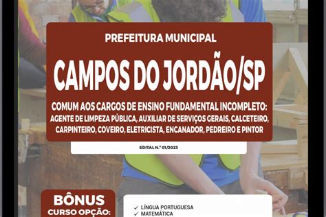 Baixar Apostila Prefeitura Campos do Jordão SP PDF Comum Fundamental