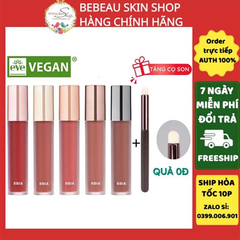 Son kem lì Bbia Last Velvet Lip Tint Vegan màu V2 V12 V25 V36 V38 V39