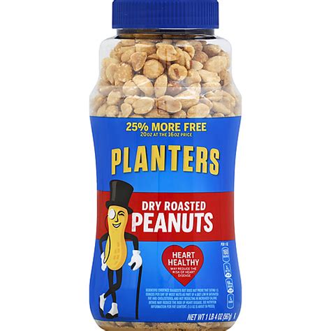 Planters Peanuts Dry Roasted 20 Oz Nuts Reasors