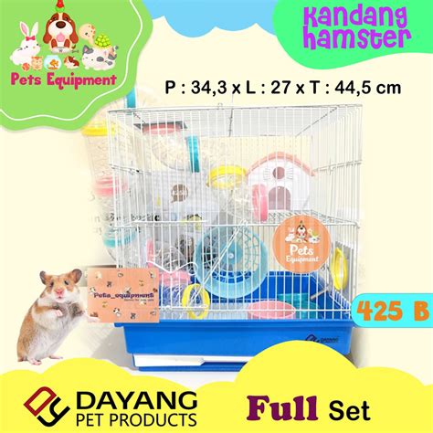 Jual KANDANG HAMSTER DAYANG 425B FULL SET Kandang Hamster Bagus Hamster