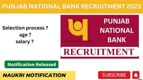 Punjab National Bank Recruitment 2023 Panjab National Bank