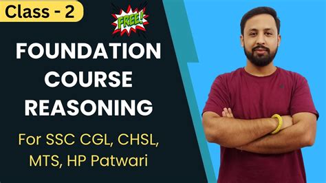 Free Foundation Course Reasoning For Ssc Cgl Chsl Mts Hp