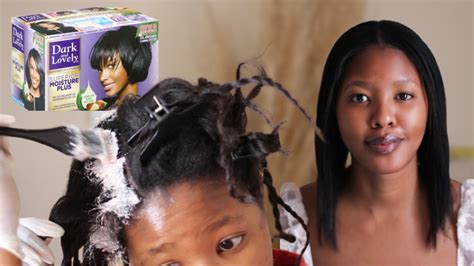 How I Relax My Hair At Home No Burn Relaxer Routine YouTube