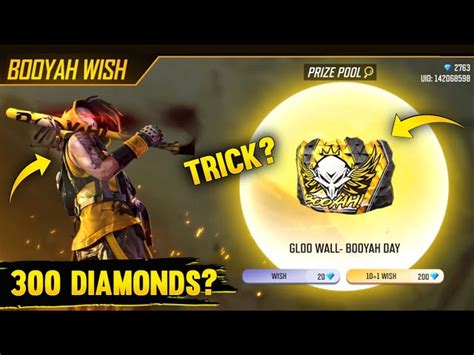 Free Fire Booyah Wish Event Rewards Booyah Emote Gloo Wall Aug Gun