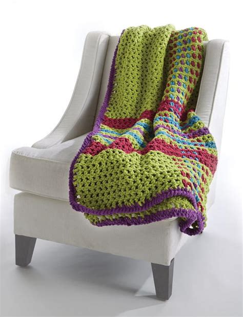 Homey Plaid Crochet Blanket | AllFreeCrochetAfghanPatterns.com