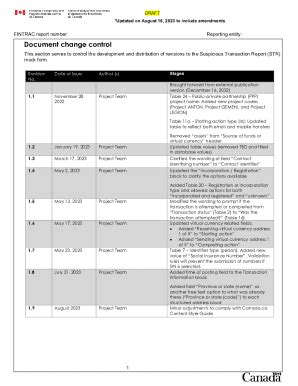 Fillable Online Draft Form FINTRAC Publishes Resource Documents To