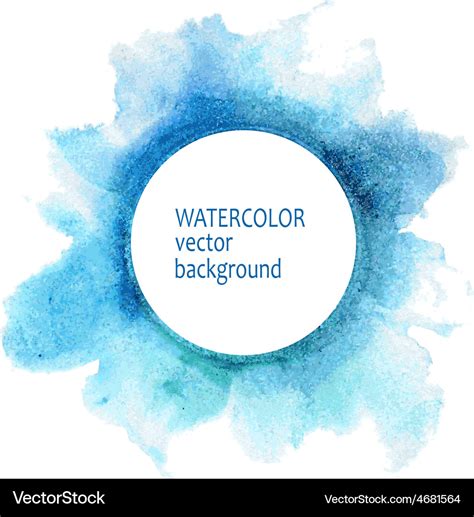 Watercolor Circle Hand Paint On White Background Vector Image