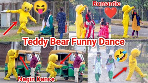 Teddy Bear Funny Dance In Public Place 😂 Funny Reaction 🤣😂 Prank In