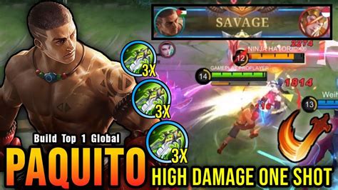 Paquito Savage Insane One Shot Damage Build Build Top 1 Global