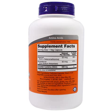 Now Foods Nac Mg Veg Capsules Iherb