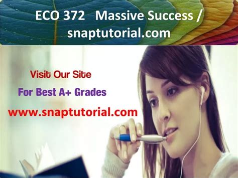 PPT ECO 372 Massive Success Snaptutorial PowerPoint