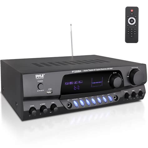 Home Theater Wireless BT Streaming Receiver Amplifier- 2x90Watts Home Audio Power Amplifier MP3 ...