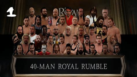 WWE 2K17 40 MAN ROYAL RUMBLE Part 1 1080p YouTube