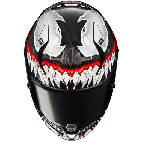 Full Face Motorradhelm Hjc Fiber Rpha Marvel Venom Mc Schwarz Rot