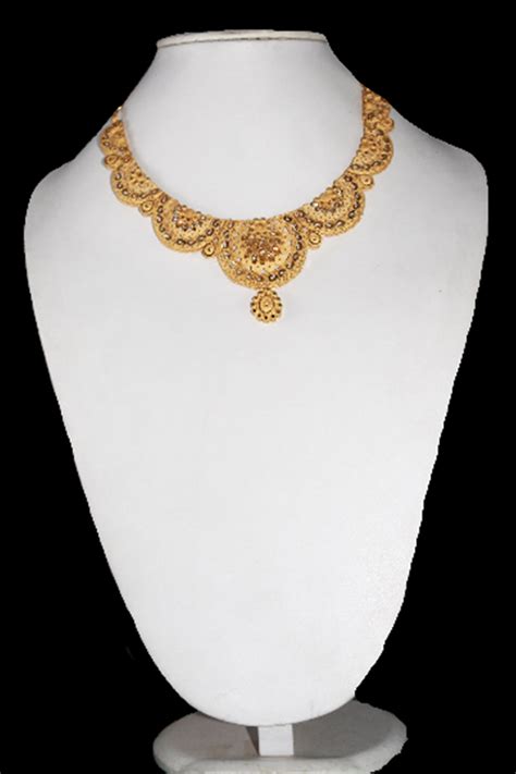 22kt Gold Plated Dubai Style Designer Necklace Set T For Etsy