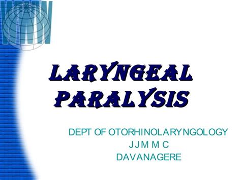 Laryngeal paralysis