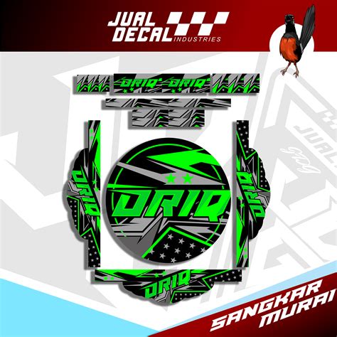 Stiker Decal Tebok Murai ORIQ Livery Nomor 1 2 3 4 Stiker Sangkar