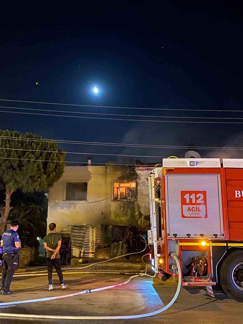 İki katlı bina alevlere teslim oldu Bodrum Kapak Haber Bodrum