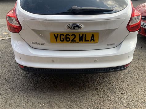 Genuine Ford Focus Mk Rear Bumper In White With Sensors Ebay