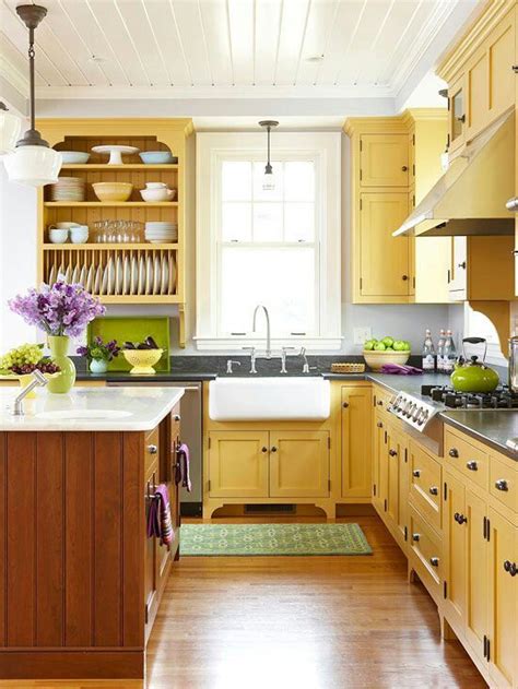 Love The Mustard Yellow Color Cottage Style Kitchen Cottage Kitchen