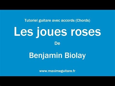 Les Joues Roses Benjamin Biolay Tutoriel Guitare Avec Accords Et