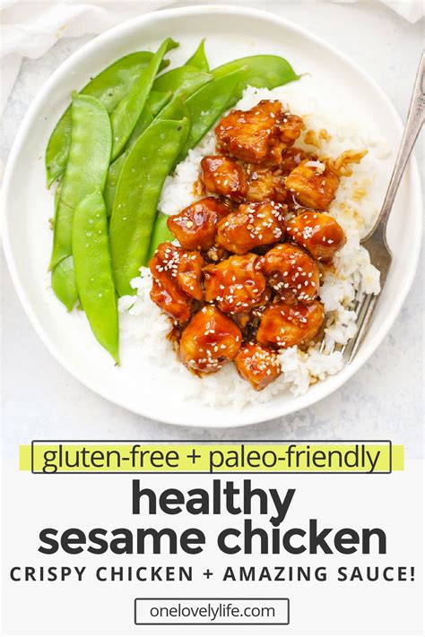 Healthy Sesame Chicken Gluten Free Paleo Friendly • One Lovely Life