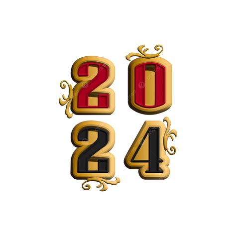 2024 New Year Graphic Number Design Concept Vector 2024 Number Designs