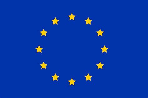 Bandeira da união europeia vetor da bandeira da ue Vetor Premium