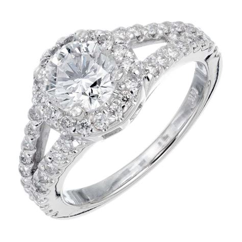 Egl Certified 102 Carat Diamond Platinum Engagement Ring For Sale At