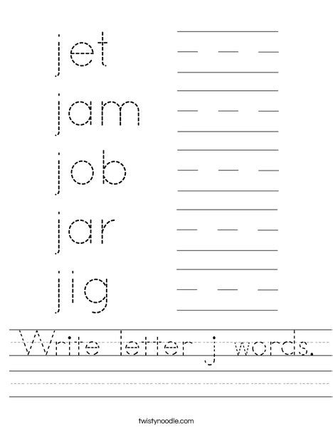 LETTER J PRINTABLES — Mommy is My Teacher - Worksheets Library