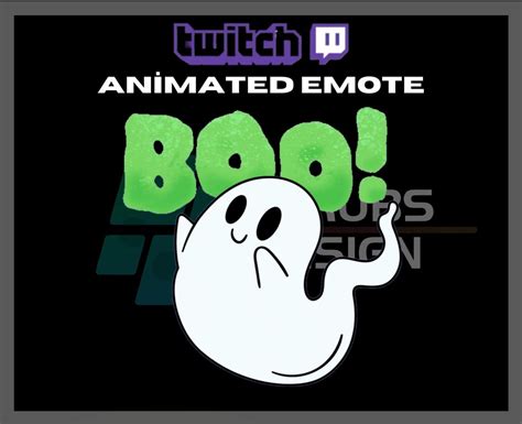 Animated Twitch Emote Ghost Boo Emote Animated Halloween Emote Boo