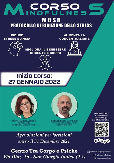 MINDFULNESS CORSO DI RIDUZIONE ANSIA E STRESS Psicologa Taranto