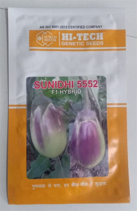 Dried Green Sunidhi Hybrid Brinjal Seed Packaging Type Packet